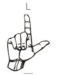 L Coloring Page