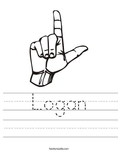 Sign Language Letter L Worksheet