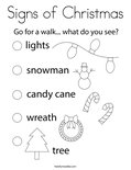 Signs of Christmas Coloring Page