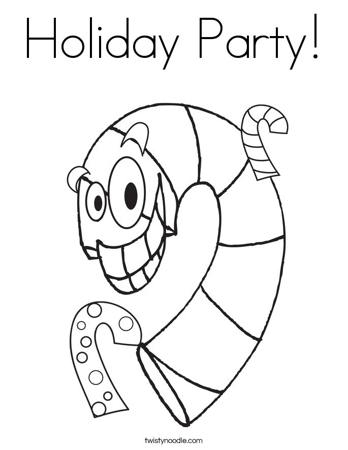 Holiday Party! Coloring Page