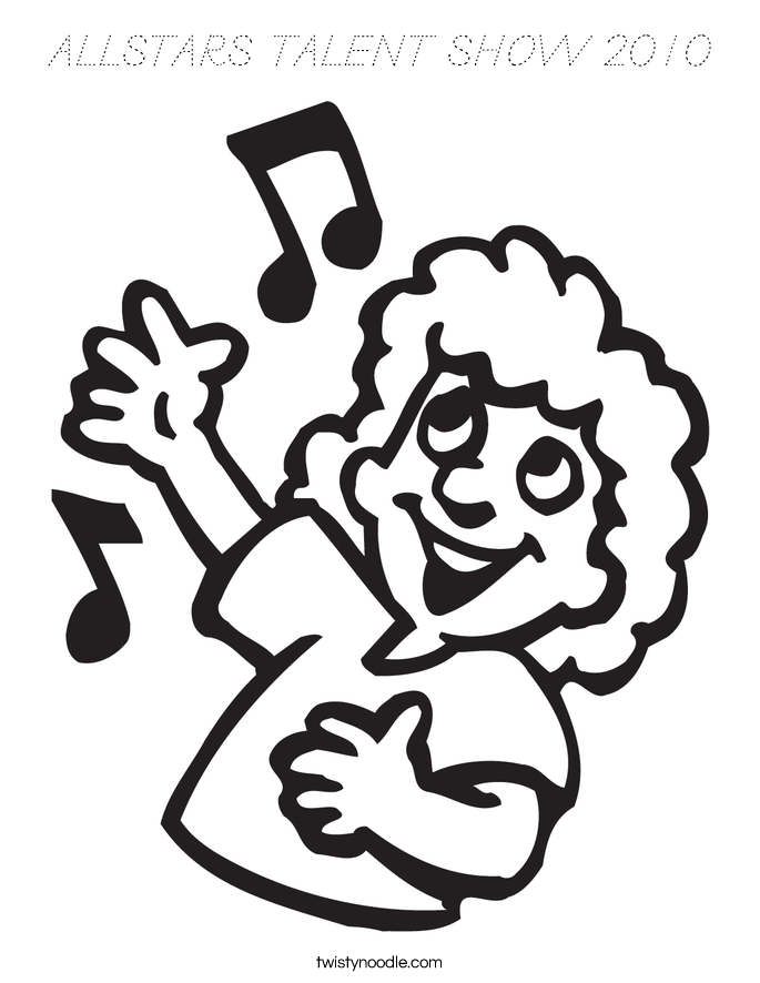 ALLSTARS TALENT SHOW 2010 Coloring Page