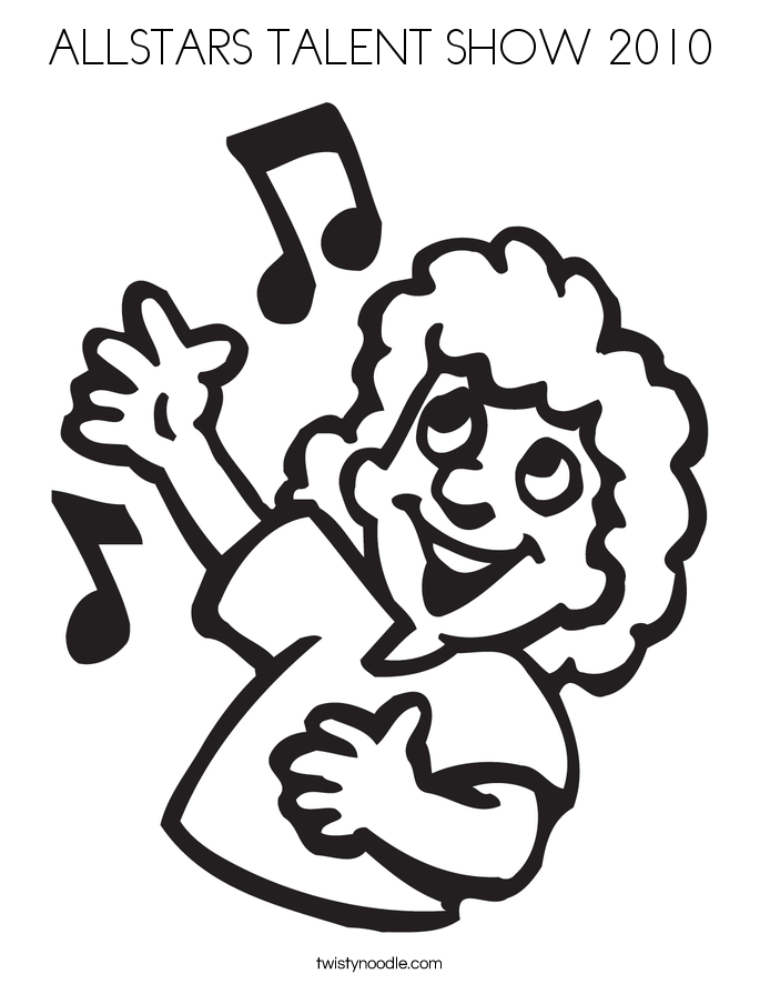 ALLSTARS TALENT SHOW 2010 Coloring Page