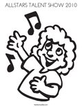 ALLSTARS TALENT SHOW 2010 Coloring Page