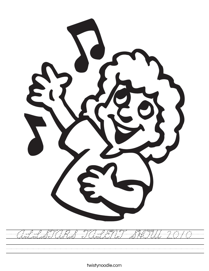 ALLSTARS TALENT SHOW 2010 Worksheet