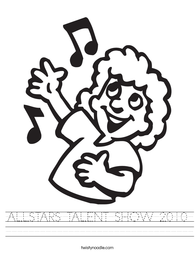 ALLSTARS TALENT SHOW 2010 Worksheet
