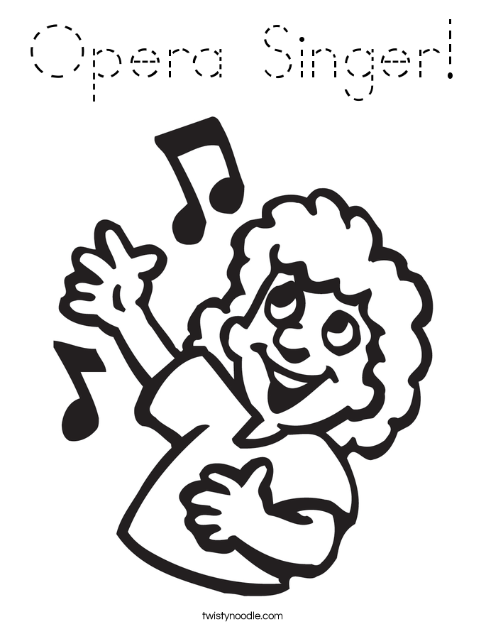 Opera Singer! Coloring Page