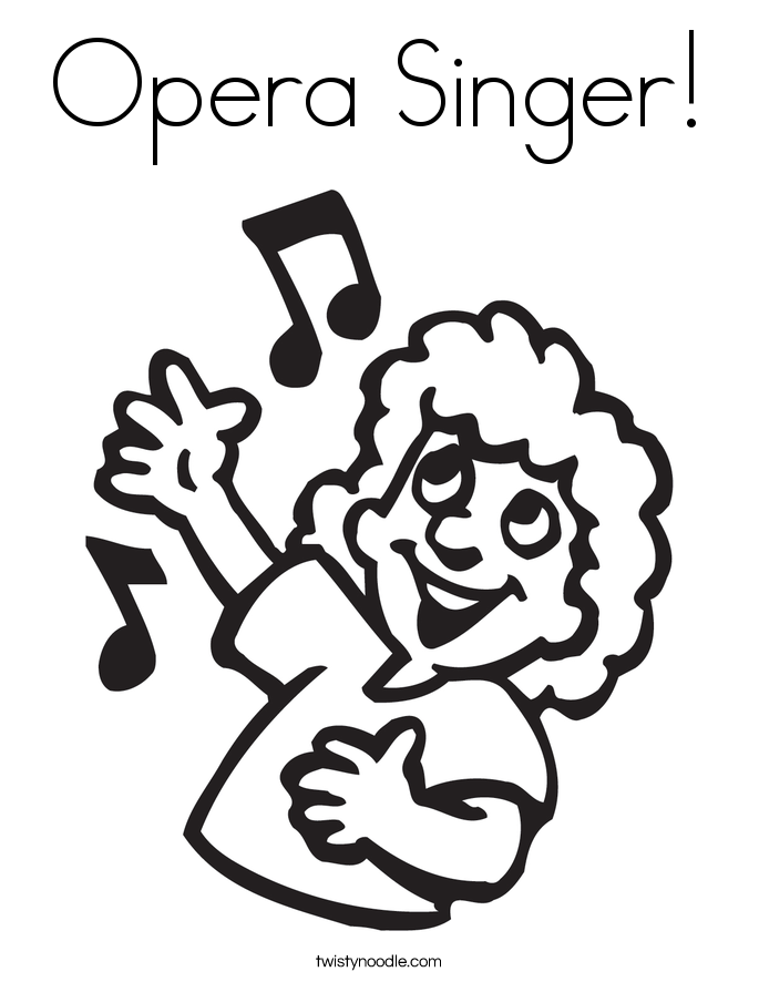Opera Singer! Coloring Page