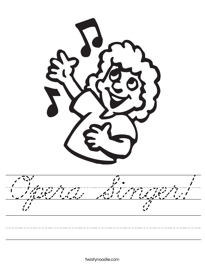Opera Singer! Worksheet