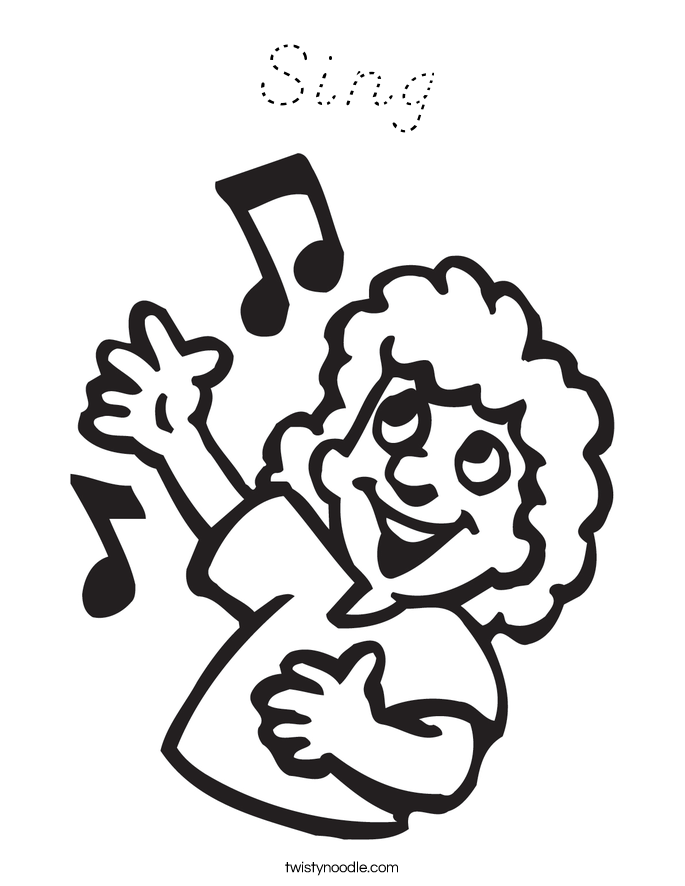 Sing Coloring Page