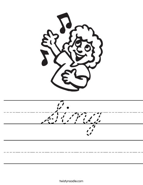 Singer with Notes Worksheet