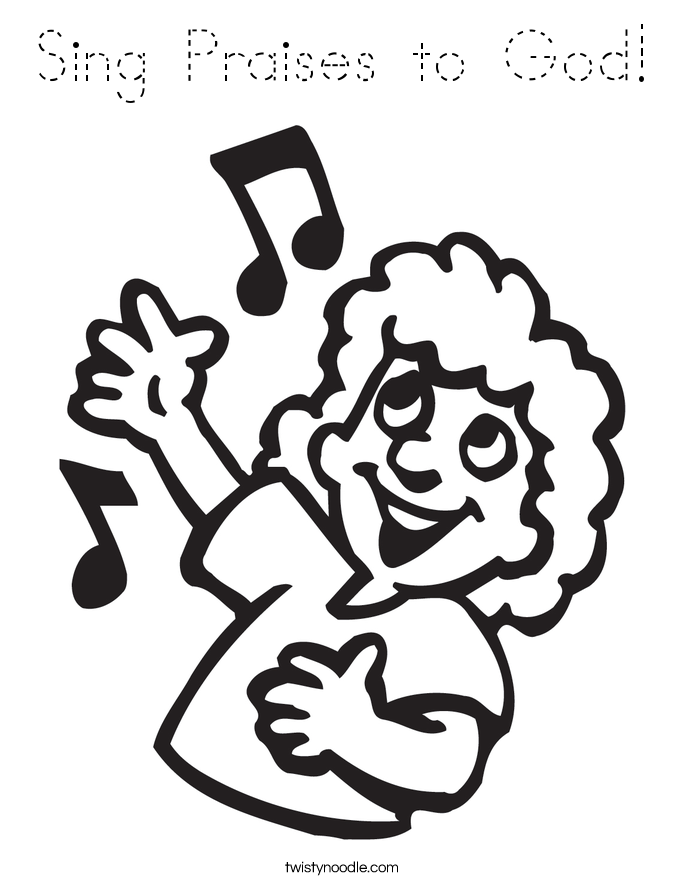 Sing Praises to God! Coloring Page