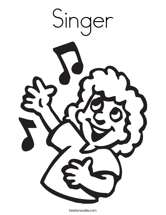 Singer Coloring Page