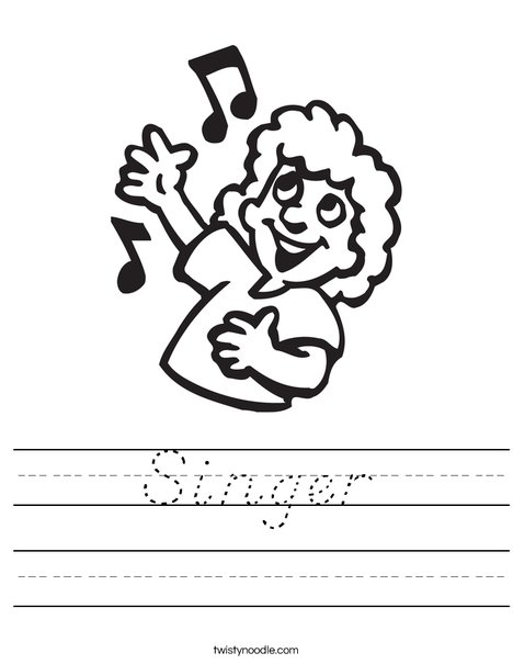 Singer with Notes Worksheet