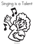 Singing is a TalentColoring Page