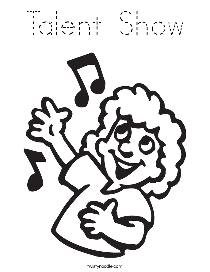 Talent Show Coloring Page