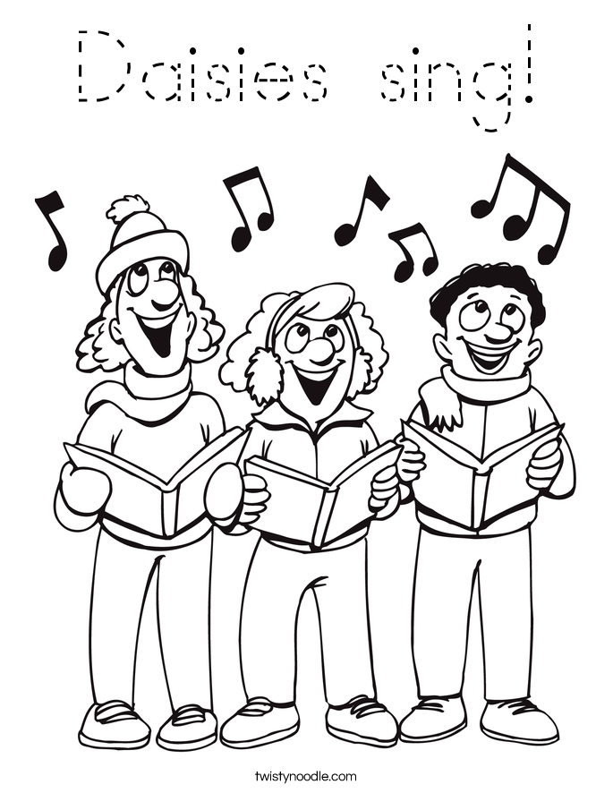 Daisies sing! Coloring Page