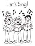 Let's Sing!Coloring Page
