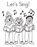 Let's Sing Coloring Page