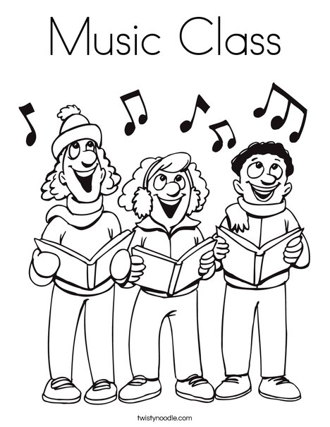 Music Class Coloring Page - Twisty Noodle Music Class Coloring Page - Twisty Noodle