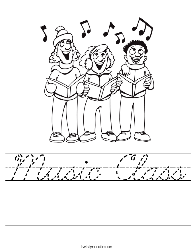 Music Class Worksheet