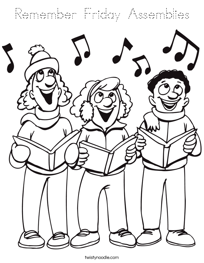 Remember Friday Assemblies Coloring Page