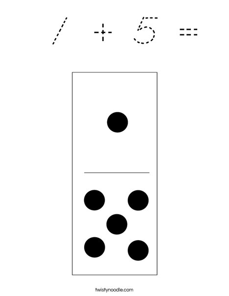 Domino Six Coloring Page
