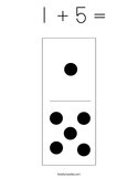  1 + 5 = Coloring Page