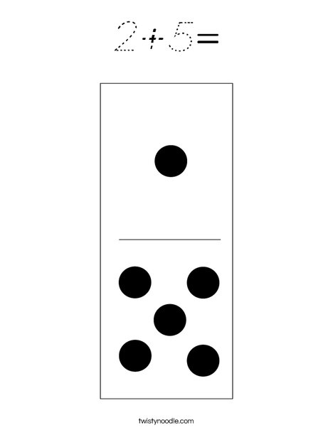 Domino Six Coloring Page