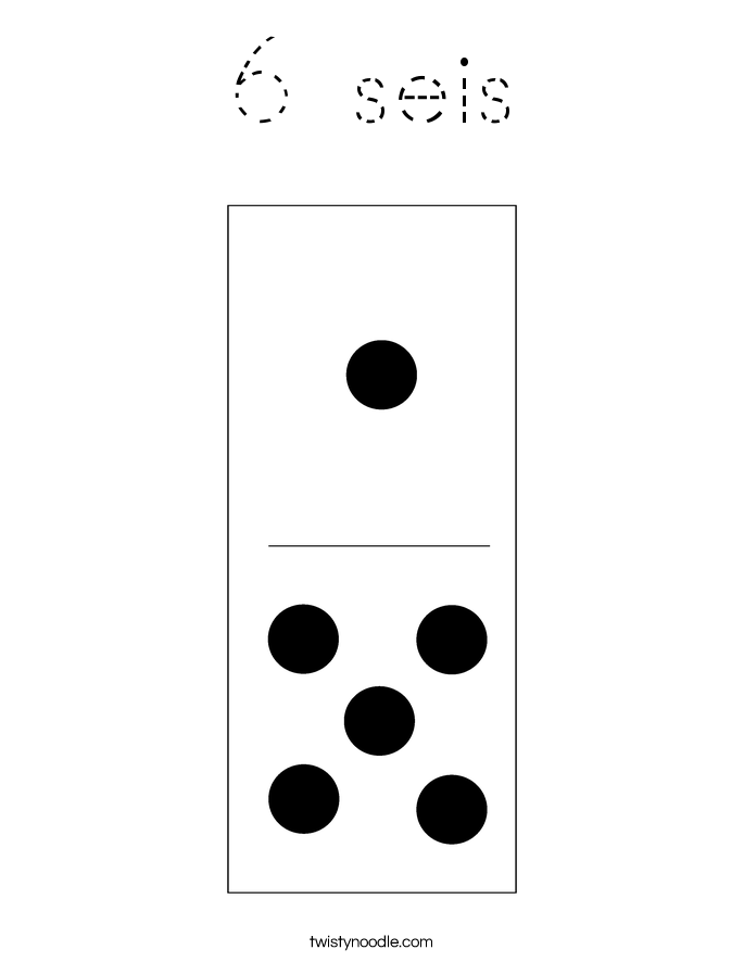 6 seis Coloring Page