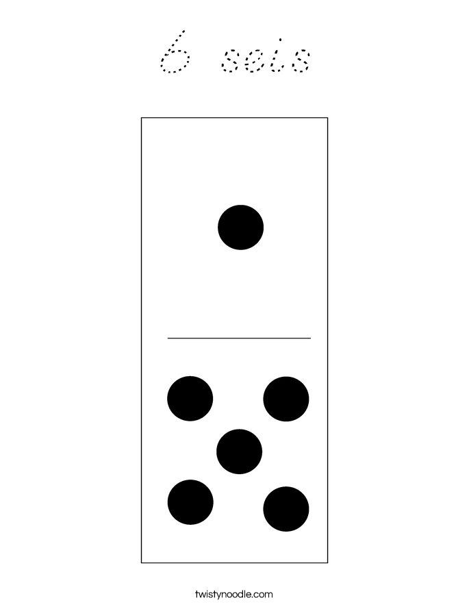 6 seis Coloring Page