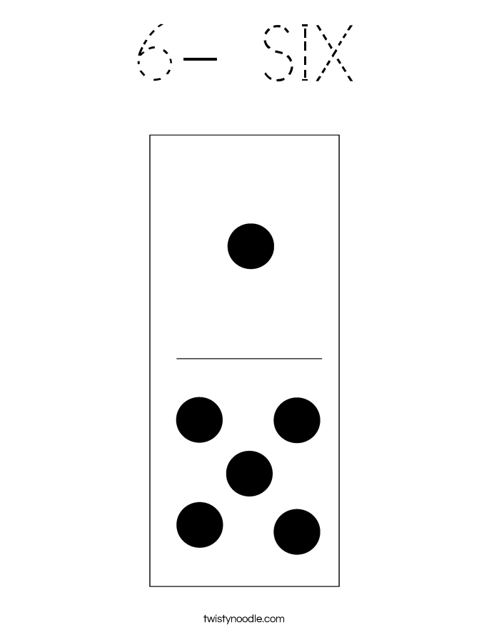6- SIX Coloring Page