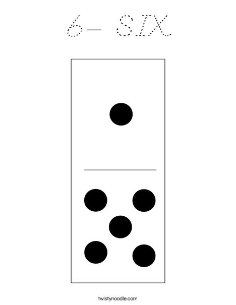 Domino Six Coloring Page