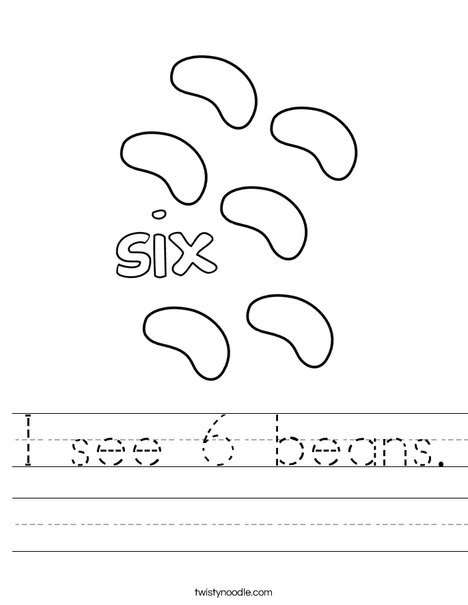 Six Beans Worksheet