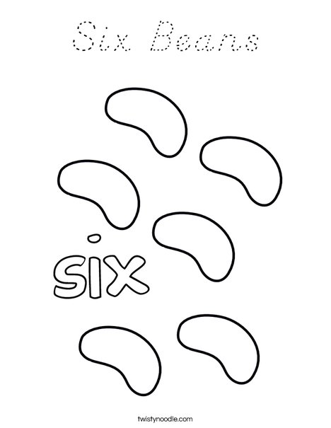 Six Beans Coloring Page