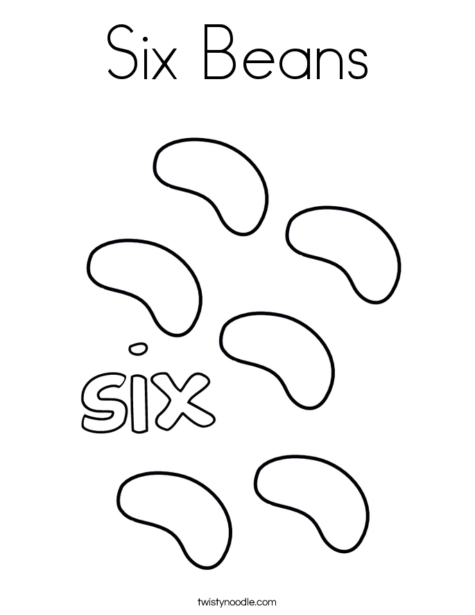 Six Beans Coloring Page
