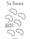 Six Beans Coloring Page