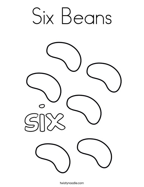 Six Beans Coloring Page