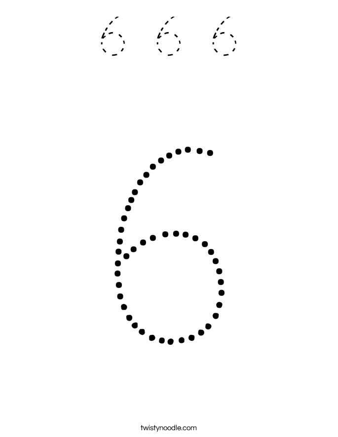 6 6 6 Coloring Page