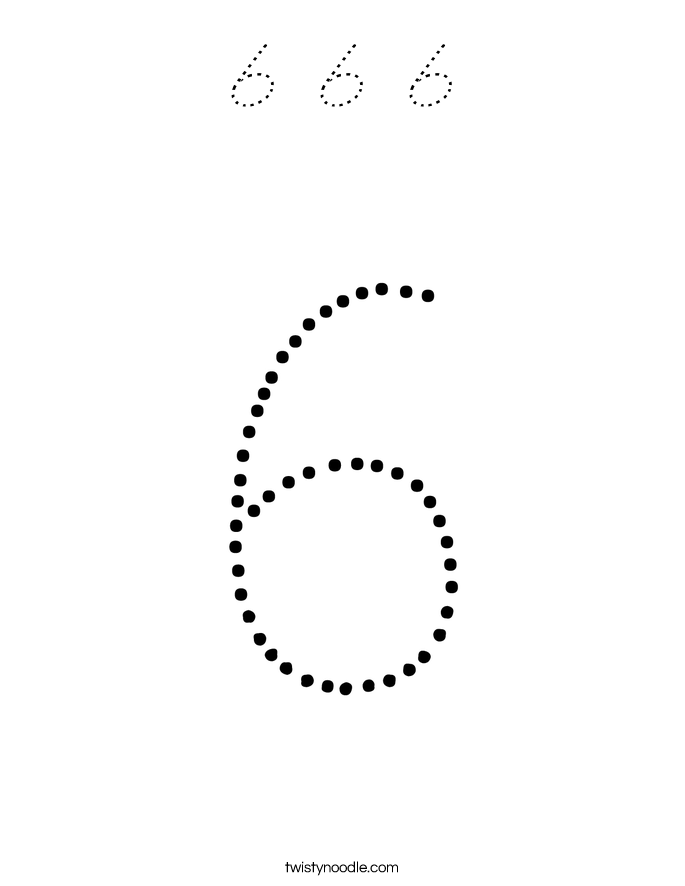 6 6 6 Coloring Page