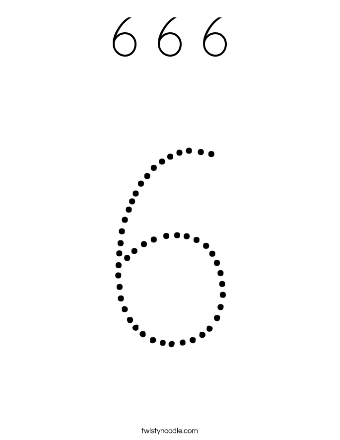 6 6 6 Coloring Page