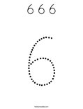 6 6 6 Coloring Page