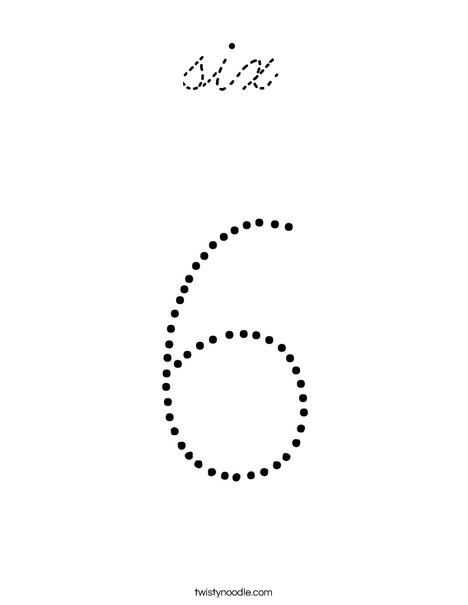 Six Coloring Page
