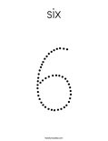 six Coloring Page
