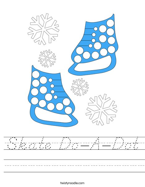 Skate Do- A- Dot Worksheet