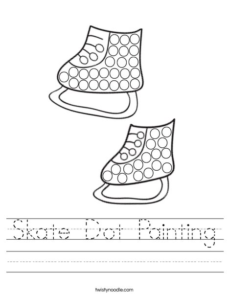 Skate Dot Painting Worksheet
