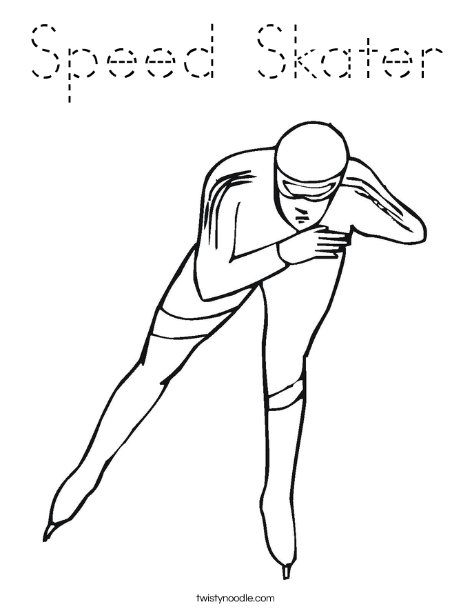 Speed Skater Coloring Page