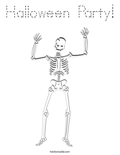 Skeleton Coloring Page