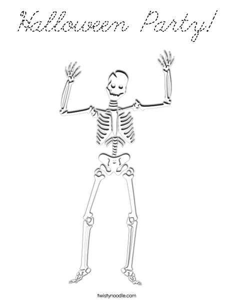 Skeleton Coloring Page