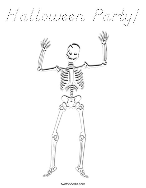 Skeleton Coloring Page