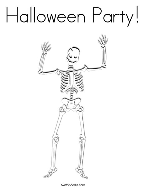Skeleton Coloring Page